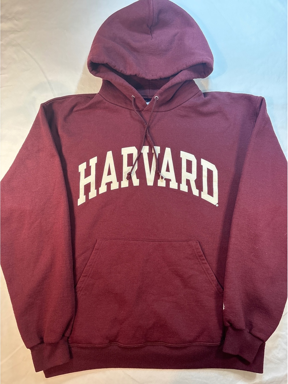 Champion Harvard University Hoodie L Crimson Collegiate Spellout Sweatshirt
